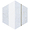 Margo Blue and Gold 9" Hexagon Polished Blue Celeste Marble and Brass Mosaic Tile