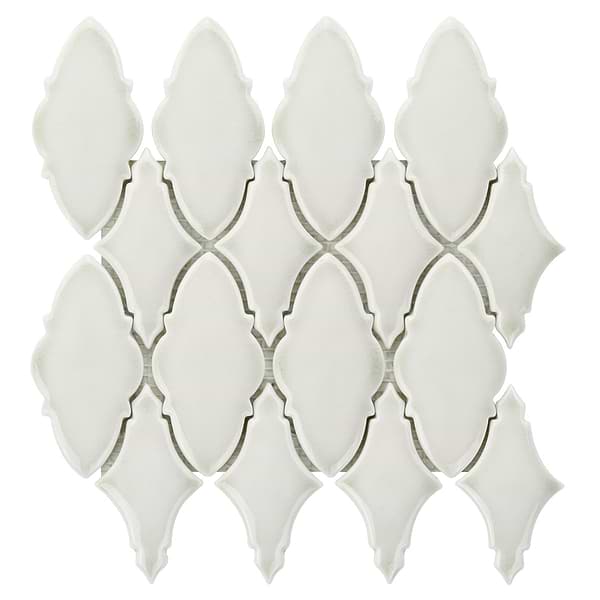 Nabi Valor Tundra Gray 2x4 Crackled Glossy Glass Mosaic Tile