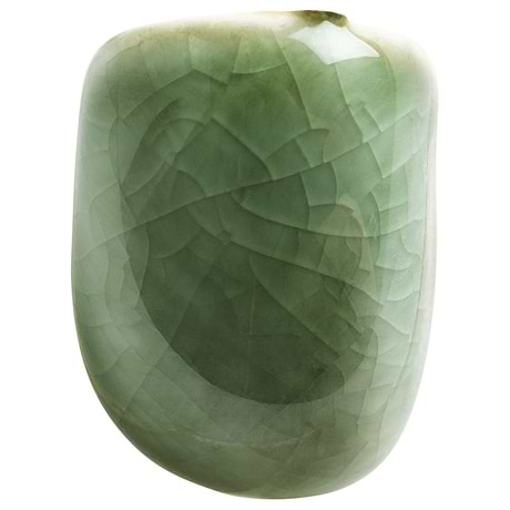 Nabi Fern Green 1x1 Crackled Glossy Glass Pencil Corner Piece