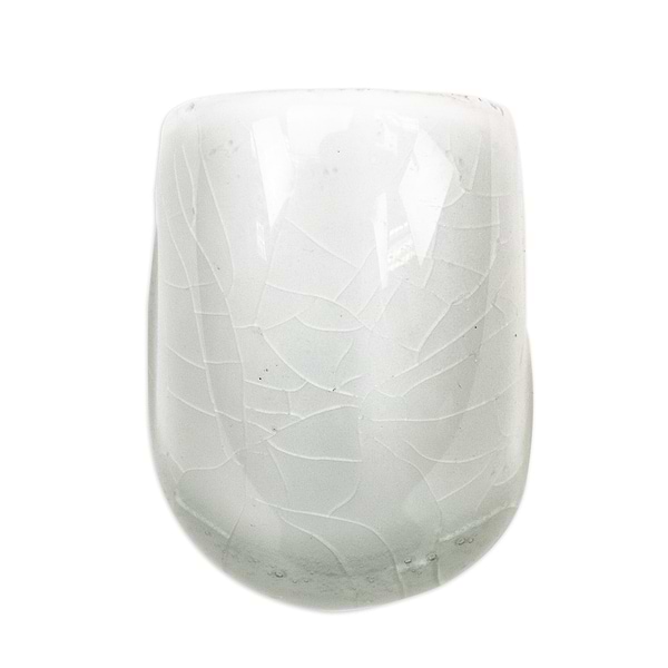 Nabi Tundra Gray 1x1 Crackled Glossy Glass Pencil Corner Piece