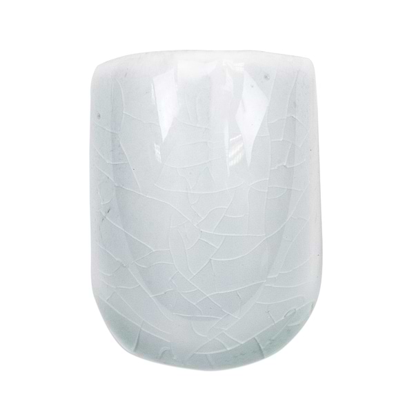 Nabi Arctic Blue 1x1 Crackled Glossy Glass Pencil Corner Piece