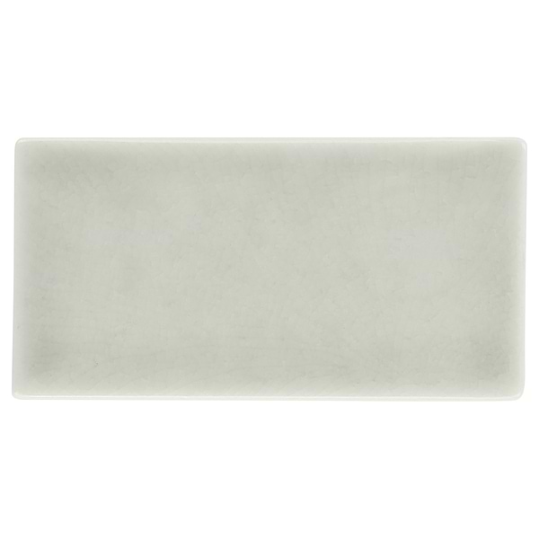 Nabi Subway Tundra Gray 3x6 Crackled Glossy Glass Tile