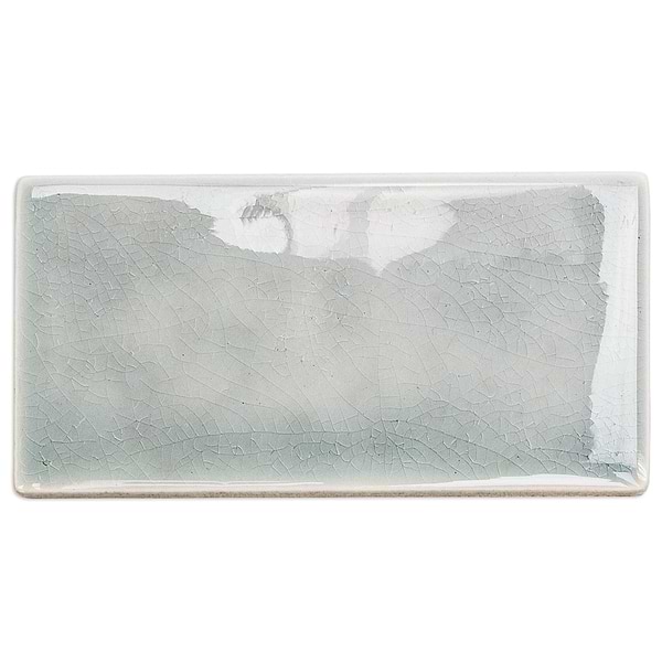 Nabi Subway Arctic Blue 3x6 Crackled Glossy Glass Tile