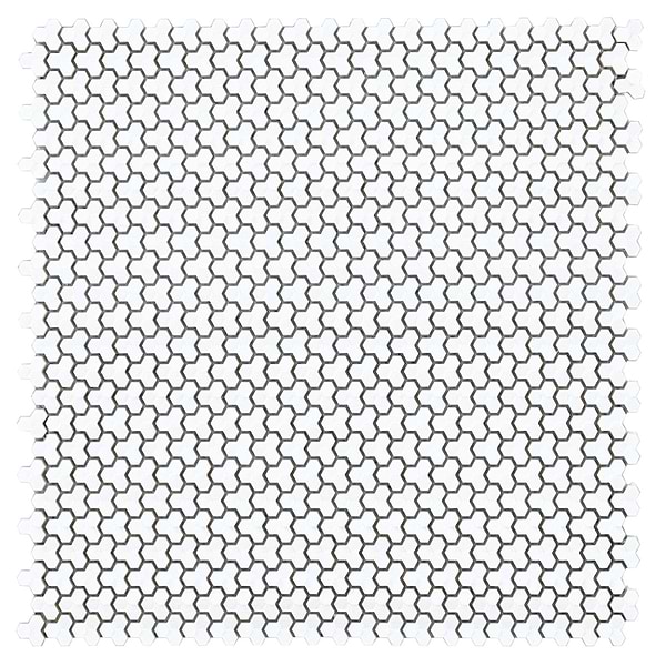 Sound Echo 3D White Resin Mosaic Tile