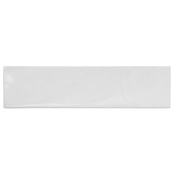 Alisa Cloud White 3x12 Polished Subway Glass Tile
