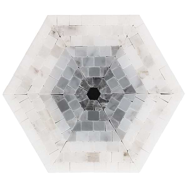 Ako Grigio Gray 6" Hexagon Marble Micro Mosaic Tile