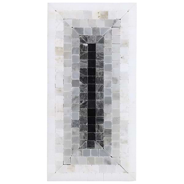 Ako Grigio Gray 4x9 Rectangle Marble Micro Mosaic Tile