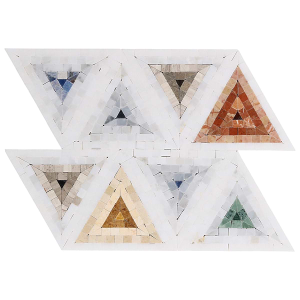 Ako Multicolor Mix 5" Triangle Micro Mosaic Tile
