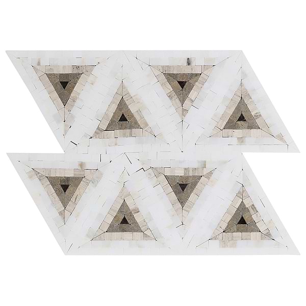 Ako Saint Laurent Brown 5" Triangle Marble Micro Mosaic Tile