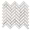 Alaska White 1x3" Herringbone Polished Marble Mosaic Tile