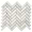 Asian Statuary 1x3" Herringbone Polished Marble Mosaic Tile