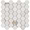 Alaska White 2" Hexagon Polished Marble Mosaic Tile