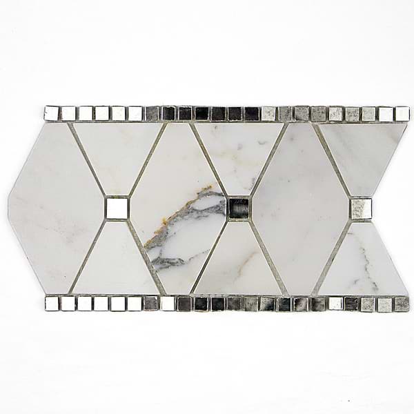 Kelli Ellis Alexa Border Marble and Mirror Tile