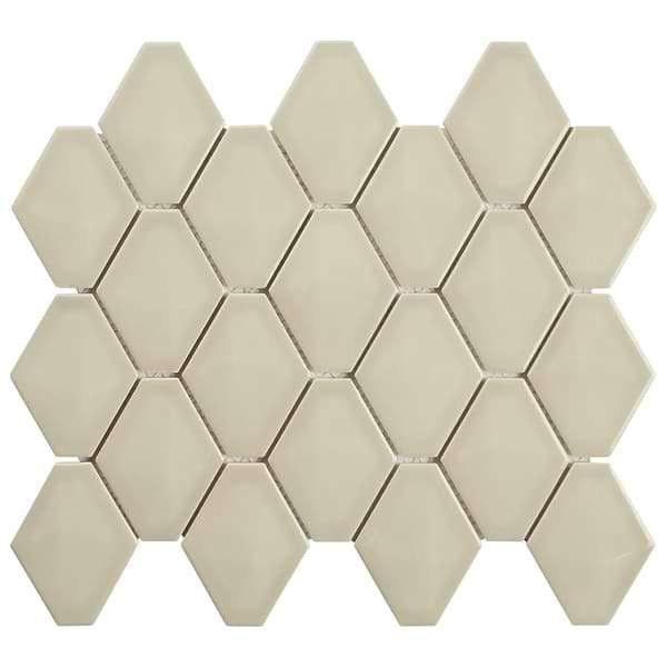 Brookline Diamond Celadon Green 3x4 Glossy Ceramic Mosaic Tile