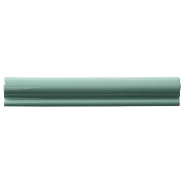 Lancaster Piccadilly Open Seas Green 2x12 Polished Ceramic Chair Rail Liner