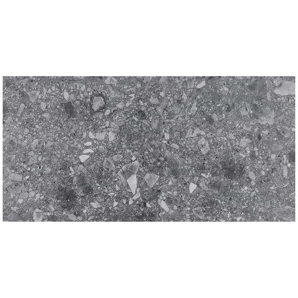 Rizo LVT Charcoal 12x24 Glue Down Luxury Vinyl Tile 28mil