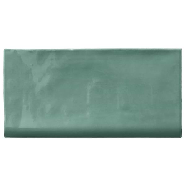 Lancaster Open Seas Green 3x6 Ceramic Bullnose