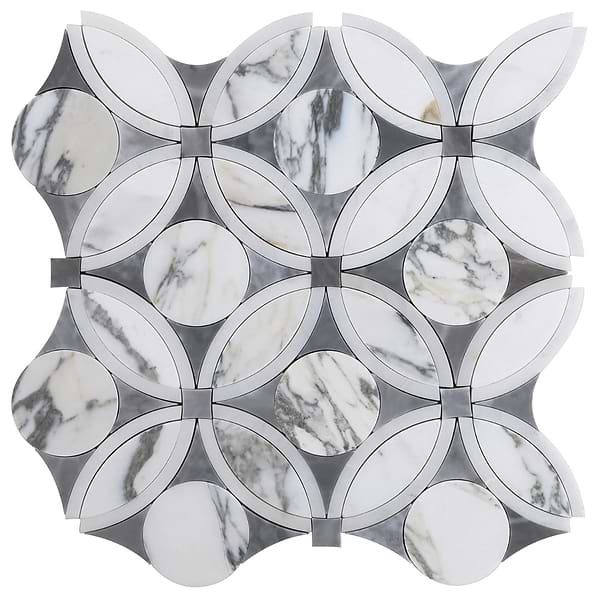 Highland Blossom Marble Polished Mosaic Tile