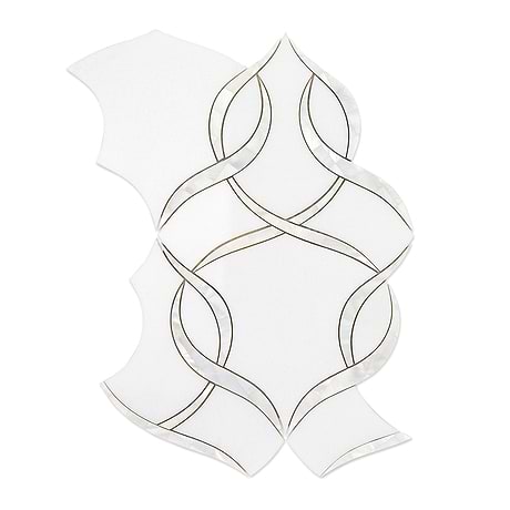 Waterjet Marble + Pearl Tile for Backsplash,Kitchen Wall,Bathroom Wall,Shower Wall