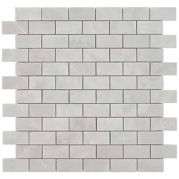 Ice Gray 1x2 Honed Marble Mosaic