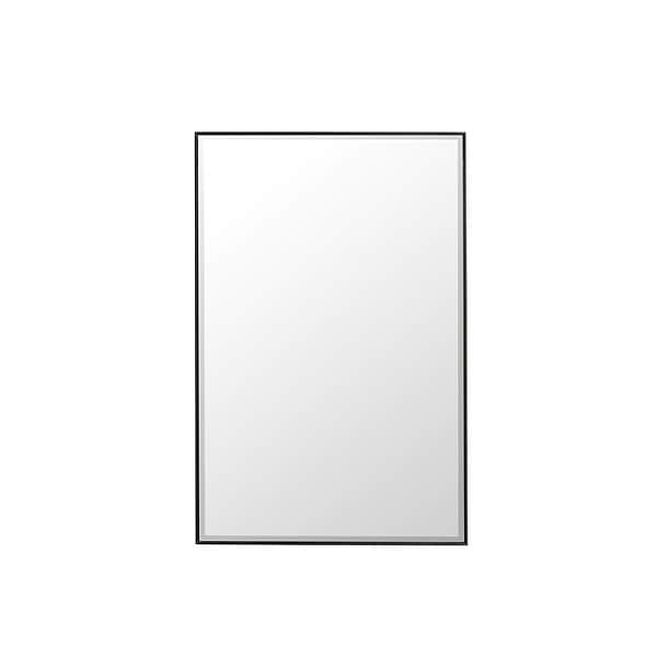 James Martin Vanities Rohe Matte Black 26x40" Rectangle Mirror