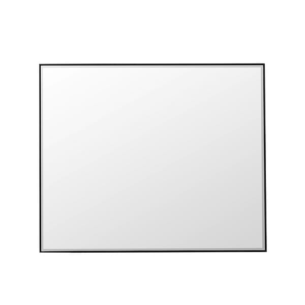 James Martin Vanities Rohe Matte Black 48x40" Rectangle Mirror