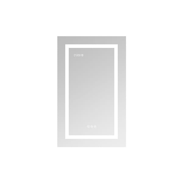 Rory Grooved 20x32" Rectangle Recessed or Wall Mounted Left-Hand LED Medicine Cabinet with Mirror