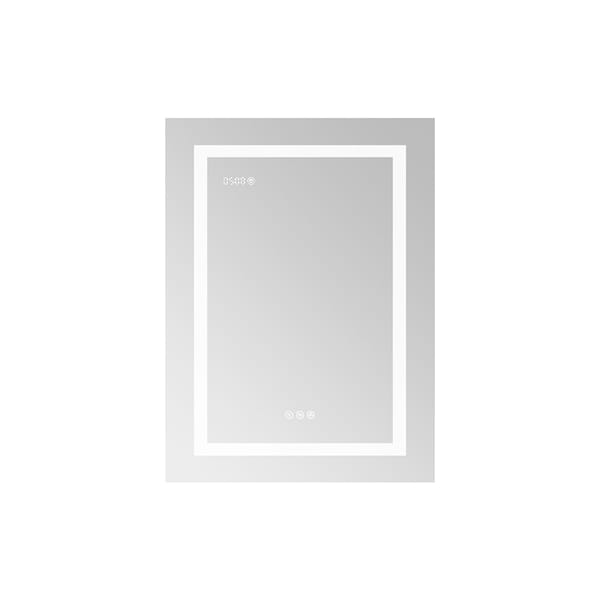 Rory Grooved 24x32" Rectangle Recessed or Wall Mounted Right-Hand LED Medicine Cabinet with Mirror