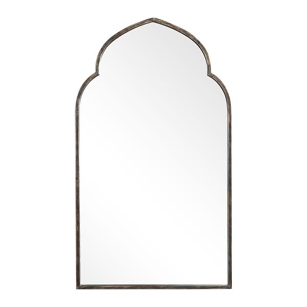 Rialto Kasbah Bronze 22x38" Framed Arched Mirror