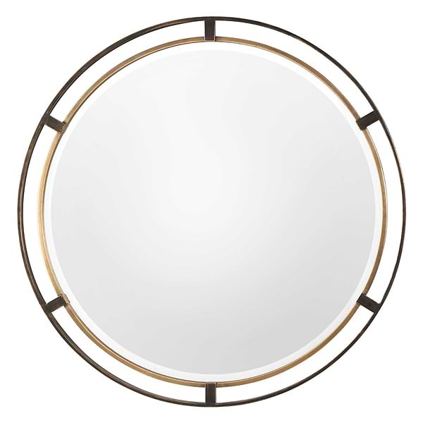 Davry Bronze 36" Round Mirror