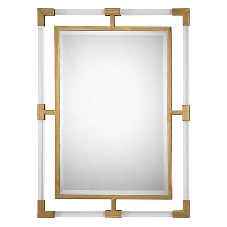 Elyn Matte Gold 28x38" Rectangle Mirror