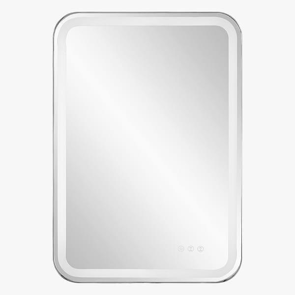 Liba Polished Nickel 22x32" Rectangle LED Mirror