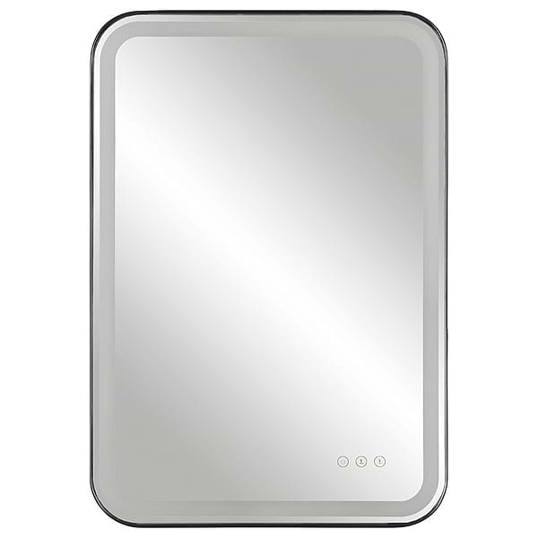 Liba Satin Black 22x32" Rectangle LED Mirror