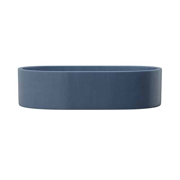 Parro Denim Blue 18" Concrete Oval Floating Sink by mudd.concrete