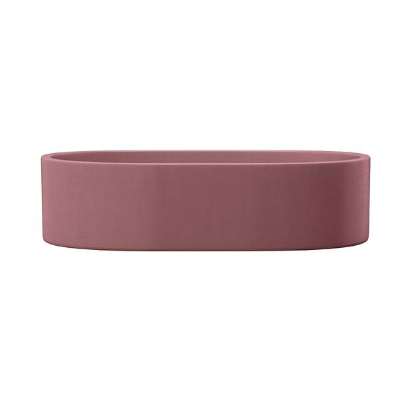Parro Berry Pink 18" Concrete Oval Floating Sink by mudd.concrete