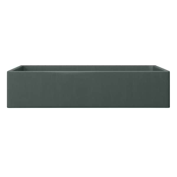 Jeker Forest Green 21" Concrete Rectangle Floating Sink by mudd.concrete