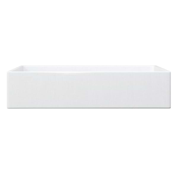 Jeker Cotton White 21" Concrete Rectangle Floating Sink by mudd.concrete