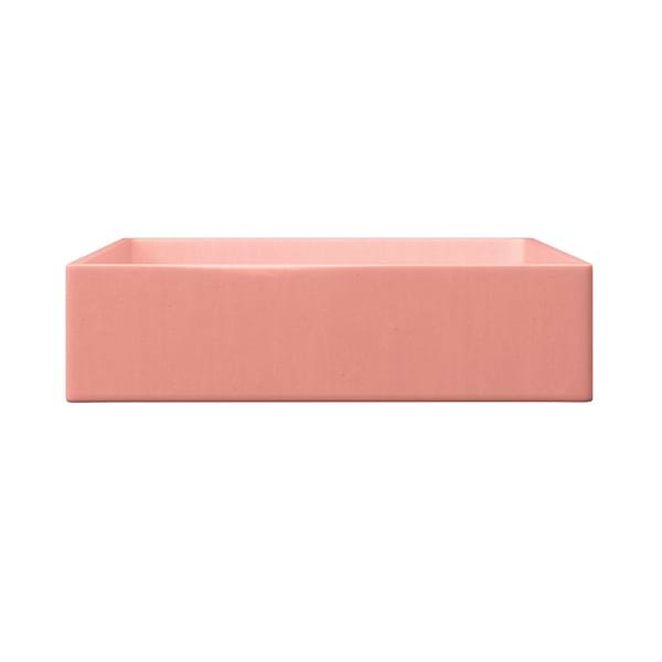 Yarra Mousse Pink 16" Concrete Square Floating Sink by mudd.concrete
