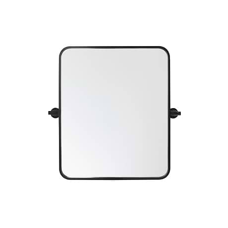 Liora Matte Black 20x24" Rectangle Tilt Mirror