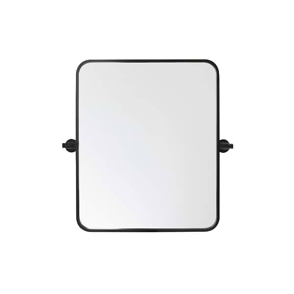 Liora Matte Black 20x24" Rectangle Tilt Mirror