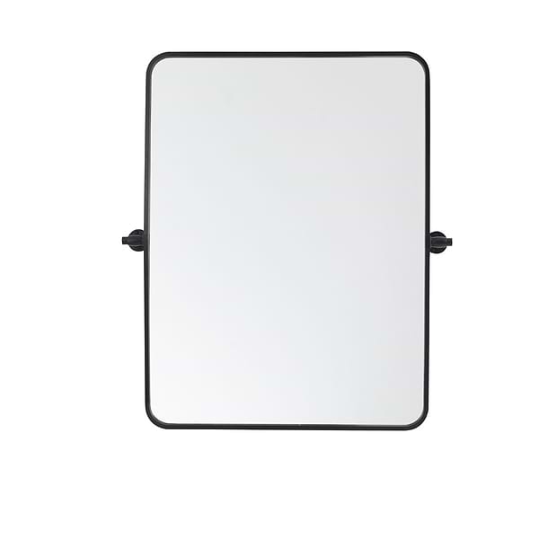 Liora Matte Black 24x32" Rectangle Tilt Mirror