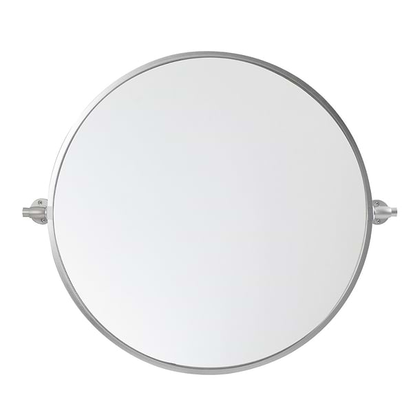 Liora Silver 24" Round Tilt Mirror