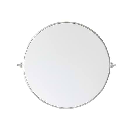 Liora Silver 30" Round Tilt Mirror