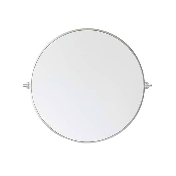 Liora Silver 30" Round Tilt Mirror