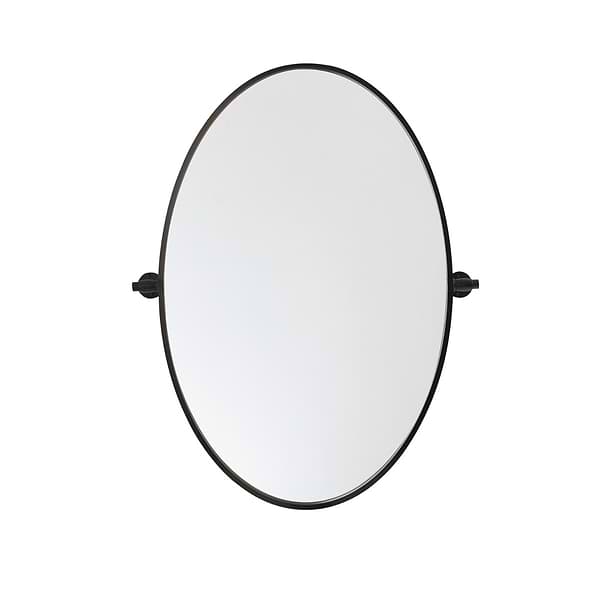Liora Matte Black 21x32" Oval Tilt Mirror
