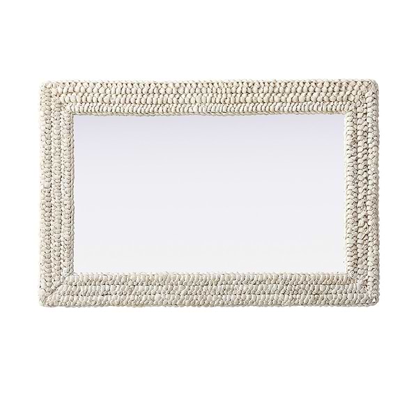 Marlis Ivory Corn Husk 24x36" Rectangle Mirror
