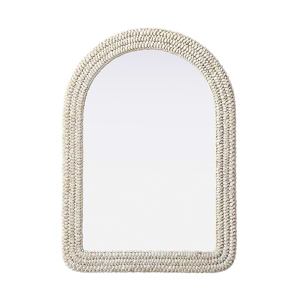 Marlis Ivory Corn Husk 30x42" Arch Mirror