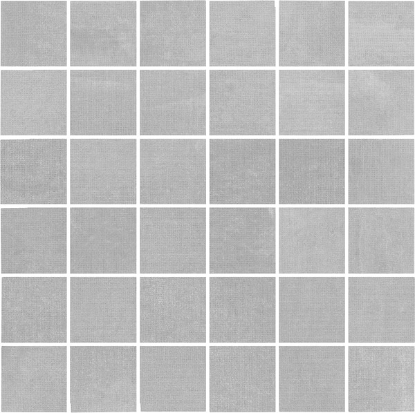 Essence Silver Gray 2x2" Matte Porcelain Mosaic Tile in Light Gray, View 1