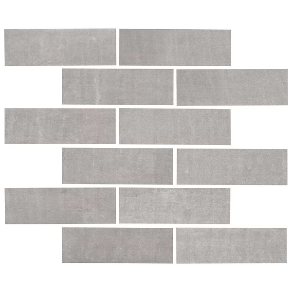 Essence Silver Gray 2x6 Matte Porcelain Mosaic Tile in Light Gray, View 1