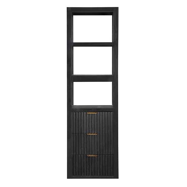 Solara Black Oak  22" Linen Cabinet